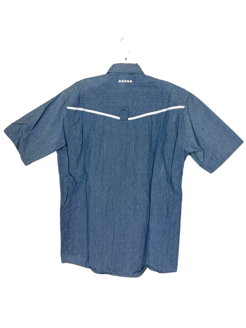 COOGI Australia Men's Chambray Short Sleeve Button Up Camp Shirt